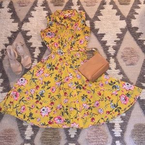 Nanette Leopore Mustard flower Dress